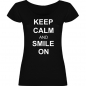 Preview: T-Shirt KEEP CALM AND SMILE ON, women